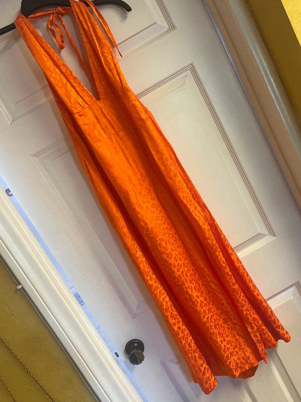AFRM orange leopard dress XL